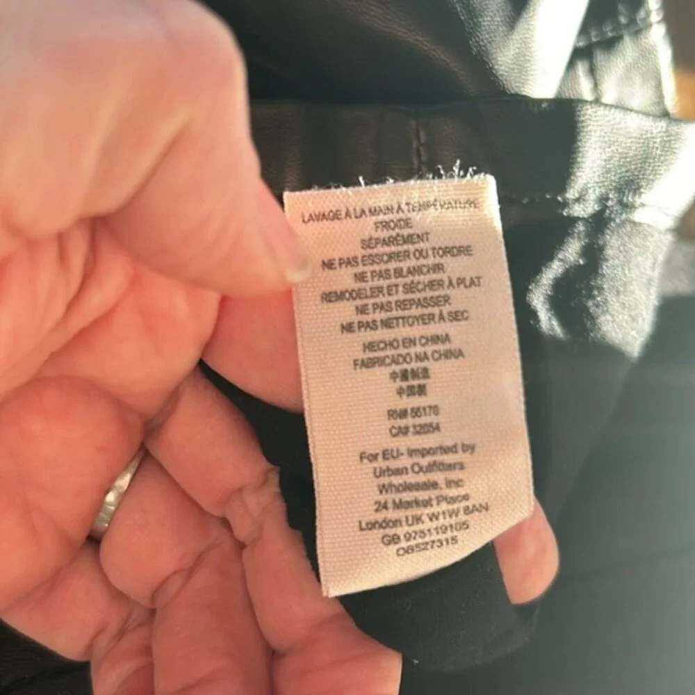 FREE PEOPLE Oh Snap Vegan Leather Miniskirt 8 - Picture 10 of 12